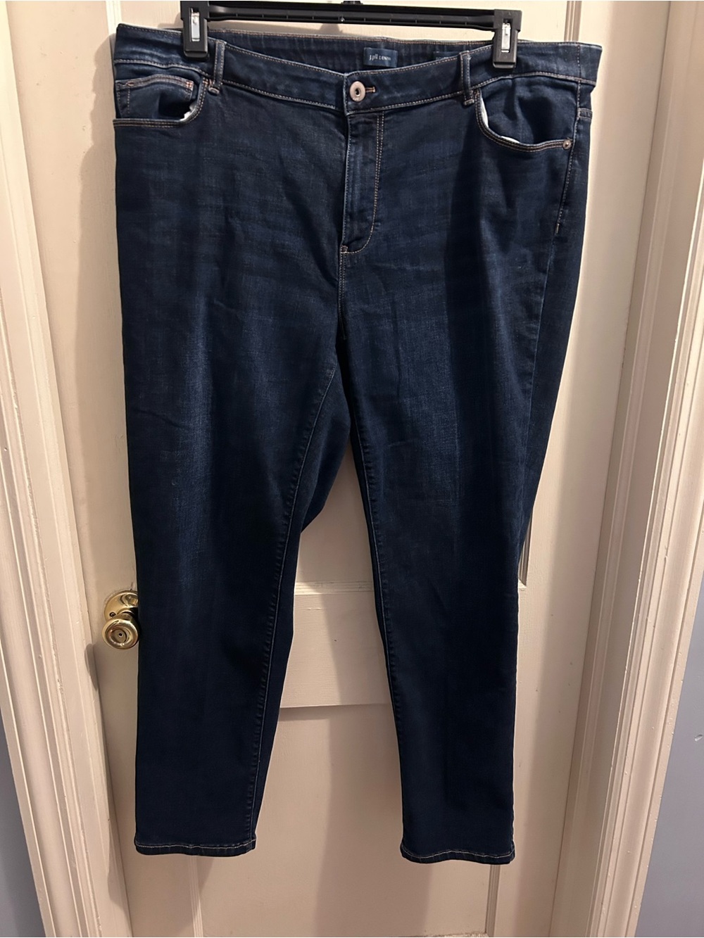 J Jill Boyfriend Straight Ankle Jean size 20R‎ classic dark wash